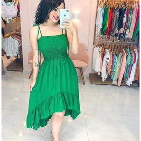 Vestido Longo Rodado Viscose Lastex no Peito Moda Verão + Frete Grátis + Envio Imediato + Brinde
