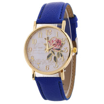 Relógio Floral Feminino de Quartzo com Mostrador Redondo + Frete Grátis + Envio Imediato + Brinde