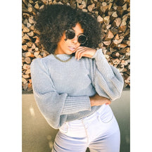 Blusa Tricot Elegância Manga Bufante Blogueira Inverno + Frete Grátis + Envio Imediato + Brinde