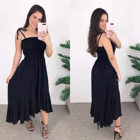 Vestido Longo Rodado Viscose Lastex no Peito Moda Verão + Frete Grátis + Envio Imediato + Brinde