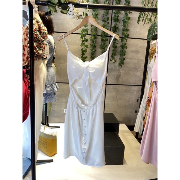 Vestido Curto de Alcinha Liso com Bojo Amarra na Frente + Frete Grátis + Envio Imediato + Brinde