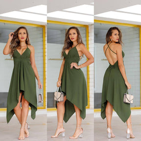 Vestido Curto Envelope Viscolinho Pontas Decote + Frete Grátis + Envio Imediato + Brinde