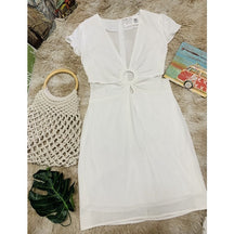 Vestido de Verão Curto sem Manga Tecido Liso + Frete Grátis + Envio Imediato + Brinde