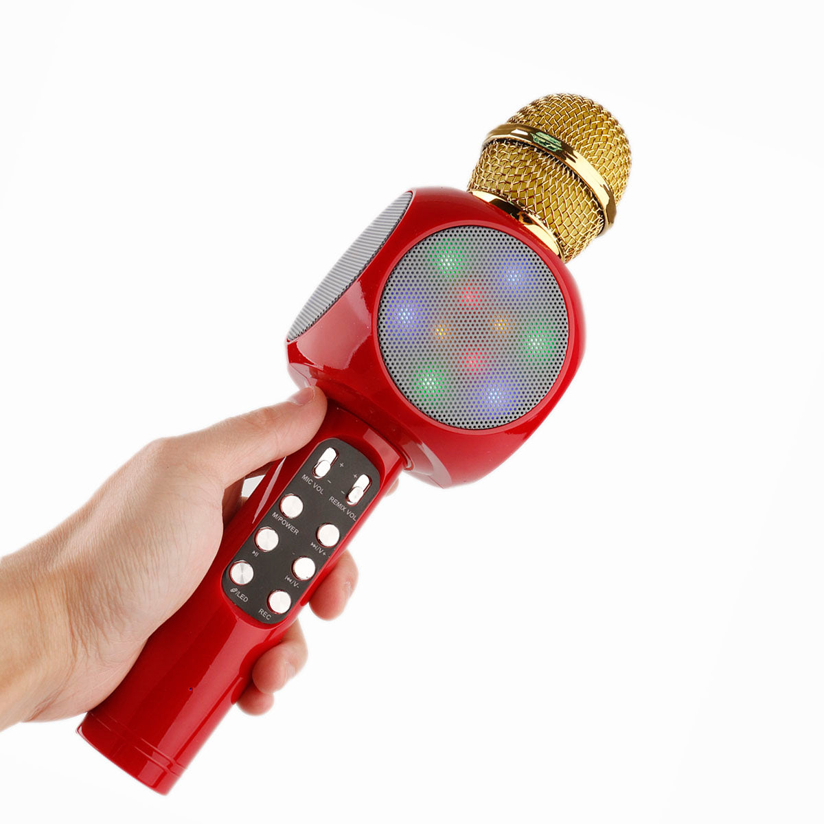 Microfone Karaokê de Led Bluetooth Caixa de Som Gravador de Voz + Frete Grátis + Envio Imediato + Brinde