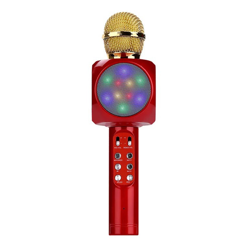 Microfone Karaokê de Led Bluetooth Caixa de Som Gravador de Voz + Frete Grátis + Envio Imediato + Brinde