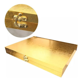 Kit Faqueiro Talheres com Maleta 24 Peças em Inox com Dourado + Frete Grátis + Envio Imediato + Brinde