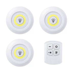 Kit 3 Lâmpadas Luminárias Controle Remoto Led Sem Fio + Frete Grátis + Envio Imediato + Brinde