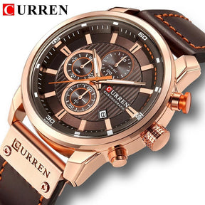 Relógio Curren Masculino Moda Quartz de Luxo + Frete Grátis + Envio Imediato + Brinde