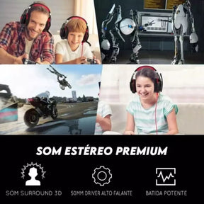 Head Fone Gammer Pc Tablet Celular Ps3 Ps4 Xbox + Frete Grátis + Envio Imediato + Brinde