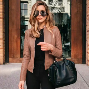 Jaqueta Feminina de Couro Exclusiva + Frete Grátis + Envio Imediato + Brinde