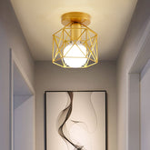 Luminária Decoração de Teto Estilo Nórdico Minimalista Dourado Mega Mulher store 