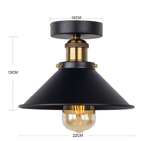 Luz de Teto Dispositivo Elétrico de Metal Vintage Rústico Estilo Aldeia Mega Mulher store 