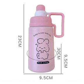 Garrafa Térmica de Aço Inoxidável Canudo 880ml + Frete Grátis + Envio Imediato + Brinde