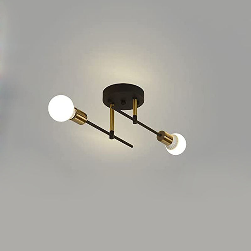 Nórdico Moderno e Minimalista Lâmpada de Teto de LED Preto Ouro Mega Mulher store 