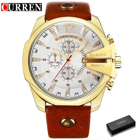 Relógio Curren Homens Luxo Moda Casual + Frete Grátis + Envio Imediato + Brinde