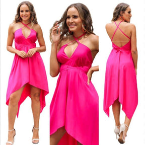 Vestido Curto Envelope Viscolinho Pontas Decote + Frete Grátis + Envio Imediato + Brinde
