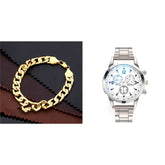 Relógio Masculino + Pulseira Conjunto Quartzo Analógico + Frete Grátis + Envio Imediato + Brinde