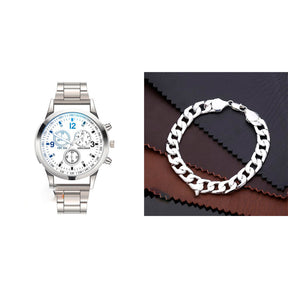 Relógio Masculino + Pulseira Conjunto Quartzo Analógico + Frete Grátis + Envio Imediato + Brinde