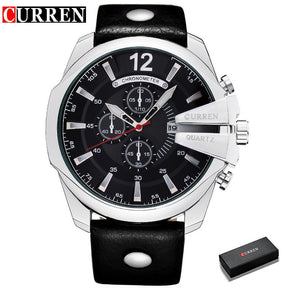 Relógio Curren Homens Luxo Moda Casual + Frete Grátis + Envio Imediato + Brinde