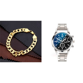 Relógio Masculino + Pulseira Conjunto Quartzo Analógico + Frete Grátis + Envio Imediato + Brinde