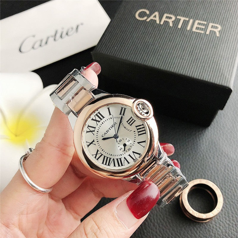 Relógio Cartier Fashion Feminino Quartz + Frete Grátis + Envio Imediato + Brinde