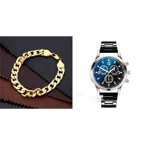 Relógio Masculino + Pulseira Conjunto Quartzo Analógico + Frete Grátis + Envio Imediato + Brinde