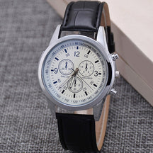 Relógio Masculino Pulseira de Couro Casual e Estiloso + Frete Grátis + Envio Imediato + Brinde