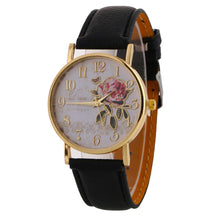 Relógio Floral Feminino de Quartzo com Mostrador Redondo + Frete Grátis + Envio Imediato + Brinde