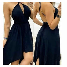 Vestido Curto Envelope Viscolinho Pontas Decote + Frete Grátis + Envio Imediato + Brinde