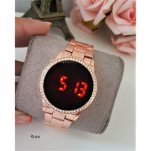 Relógio Touch Feminino Dourado Rose + Frete Grátis + Envio Imediato + Brinde