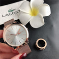 Relógio Lacoste de Pulso com Pulseira de Malha Unissex + Frete Grátis + Envio Imediato + Brinde