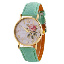 Relógio Floral Feminino de Quartzo com Mostrador Redondo + Frete Grátis + Envio Imediato + Brinde